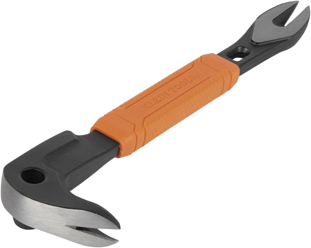 Klein Tools 66091 Integrated Dimple Nail Extractor Heavy Duty Carbon Steel Bar for Cats 8" image number 2