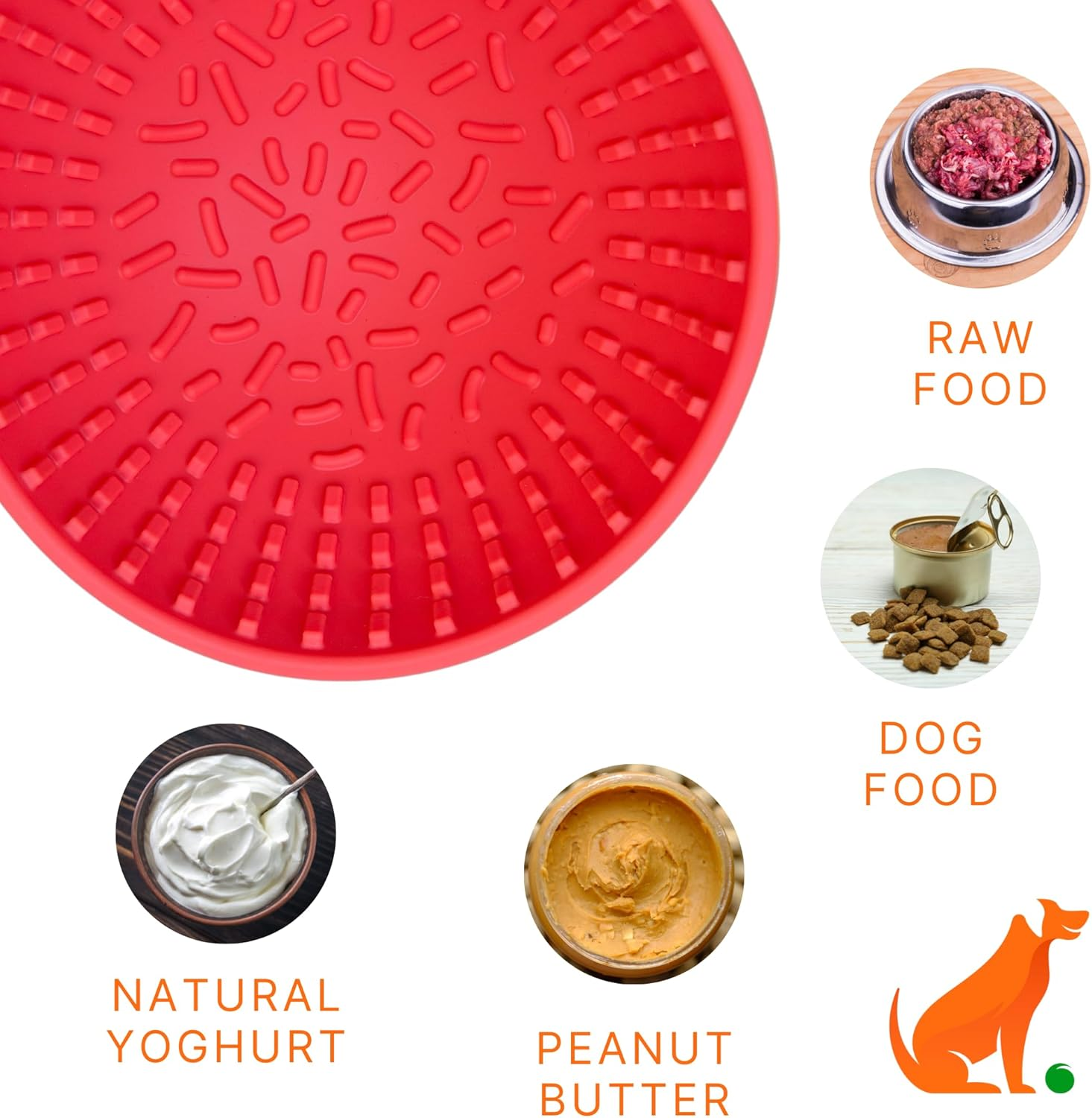 Wobble Lick Bowl for Dogs, Slow Feeder Bowl for Anxiety Reduction, 2 in 1 Design, Boredom Buster, Easy to Spread with Peanut Butter, Yoghurt, or Treats, Suitable for Medium to Large Dogs (Peachy Pink) image number 3