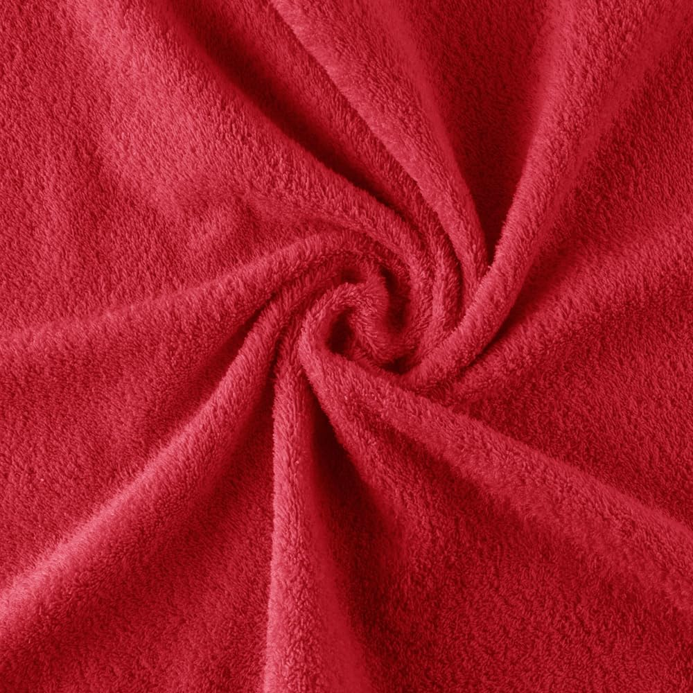 Top Towel - Premium - Large Bath Towels - Bath Towels - 2 Hand Towels - 50 X 100 Cm - 100% Cotton - 600 G - Red
