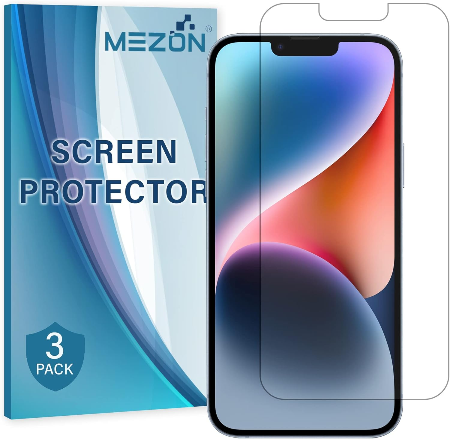 MEZON [3 Pack] Premium Hydrogel Film for Apple Iphone 16E / 14/13 (6.1") &ndash; Clear Edge-To-Edge Full Coverage Screen Protector (Iphone 16E, Hydrogel)