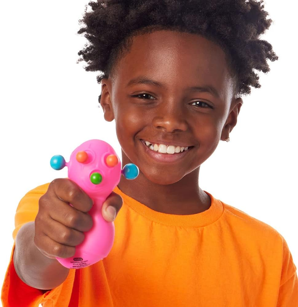 Needoh Panic Pete - Air-Filled Sensory Stress Toy, Squeeze to Pop Eyes, Nose, and Ears, Fun for All Ages, 4 Assorted Bright Colours, Ideal for Stress Relief and Focus image number 5