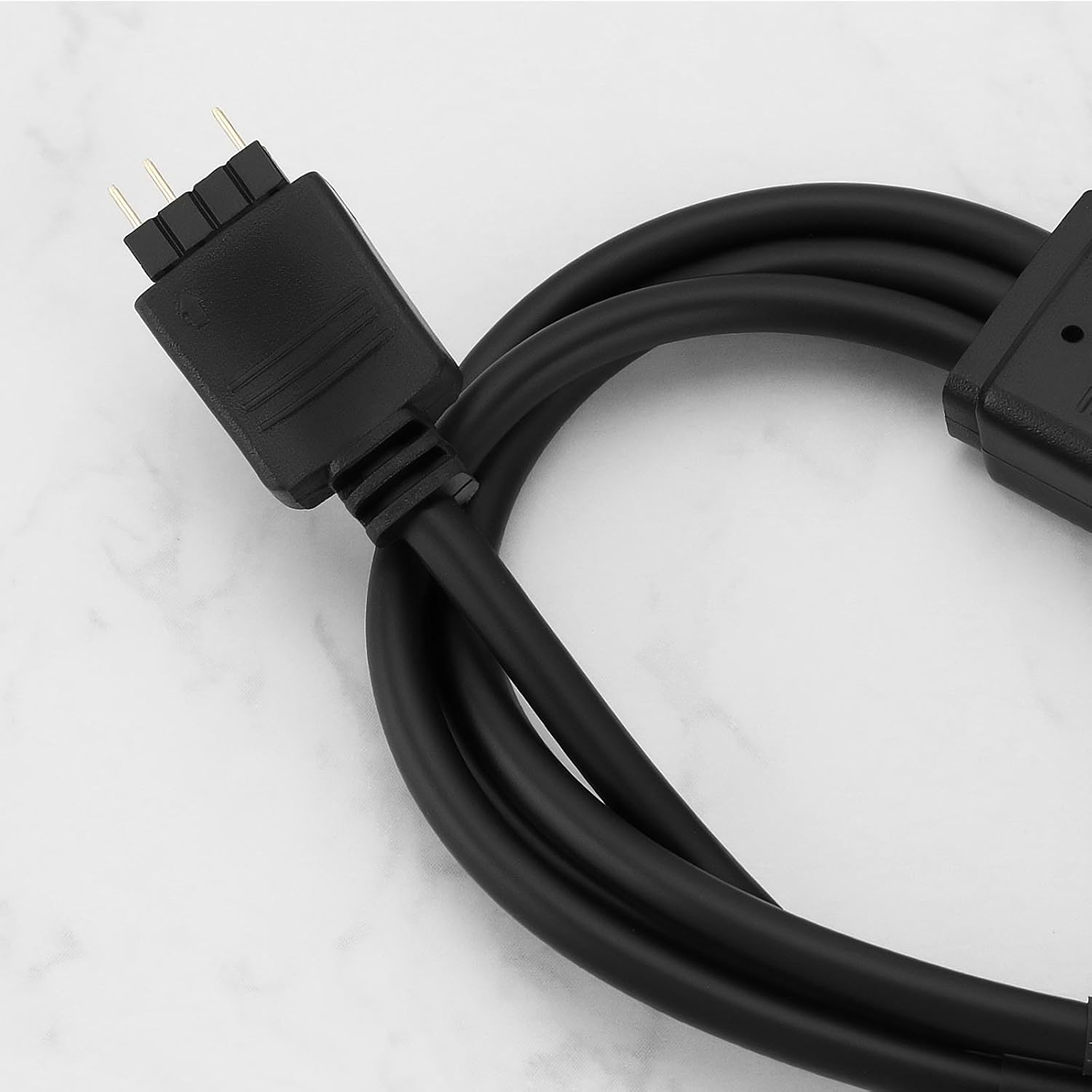 Ecsing 2Pcs 5V 3Pin ARGB Female to SM Female Adapter Cable 1 to 3 ARGB Split Cable 30CM for PC LED Strips 5 V ARGB Fan Computer Chassis