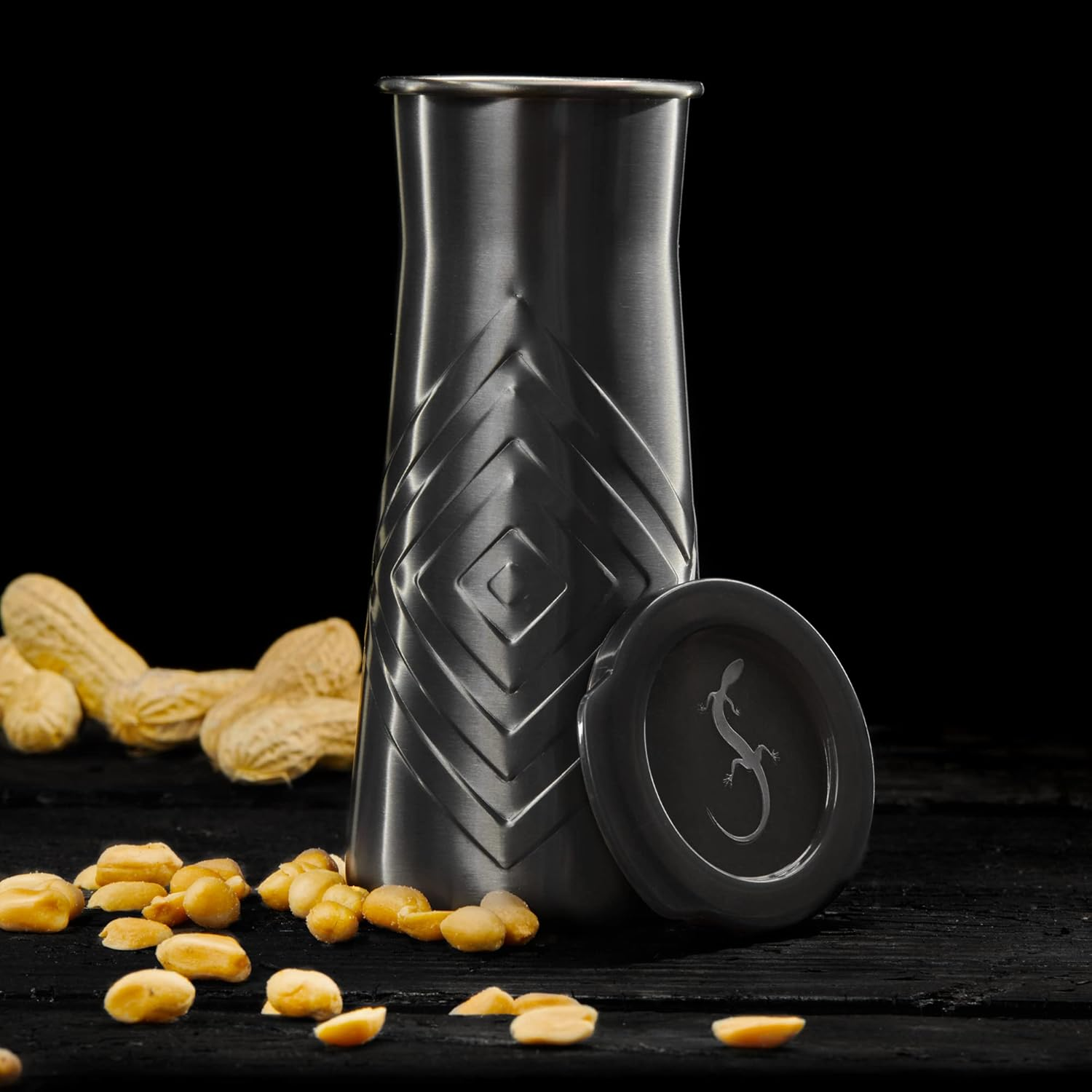 LURCH 240796 Snack Dispenser Stainless Steel with Plastic Lid for Nuts and Sweets image number 1