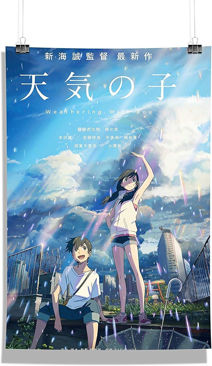 MCSID RAZZ -Anime Combo Kimi No Na Wa Your Name with Tenki Koweathering Wall Decor Poster for Home Office, Frame Not Included [ Size A3, 12 X 18 Inch ]-Best Birthday Gift image number 6