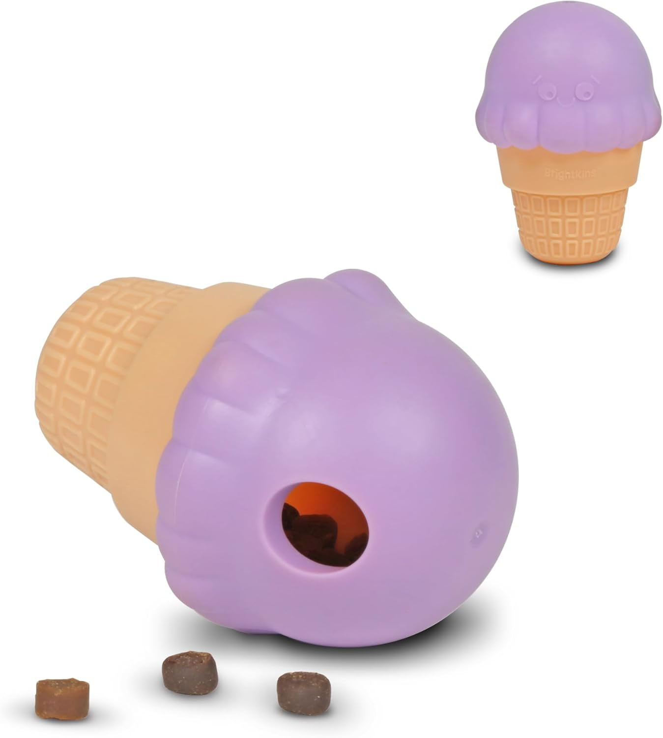 Brightkins Small Ice Cream Cone Treat Dispenser - Dog Toys, Treat Dispenser for Dogs image number 4
