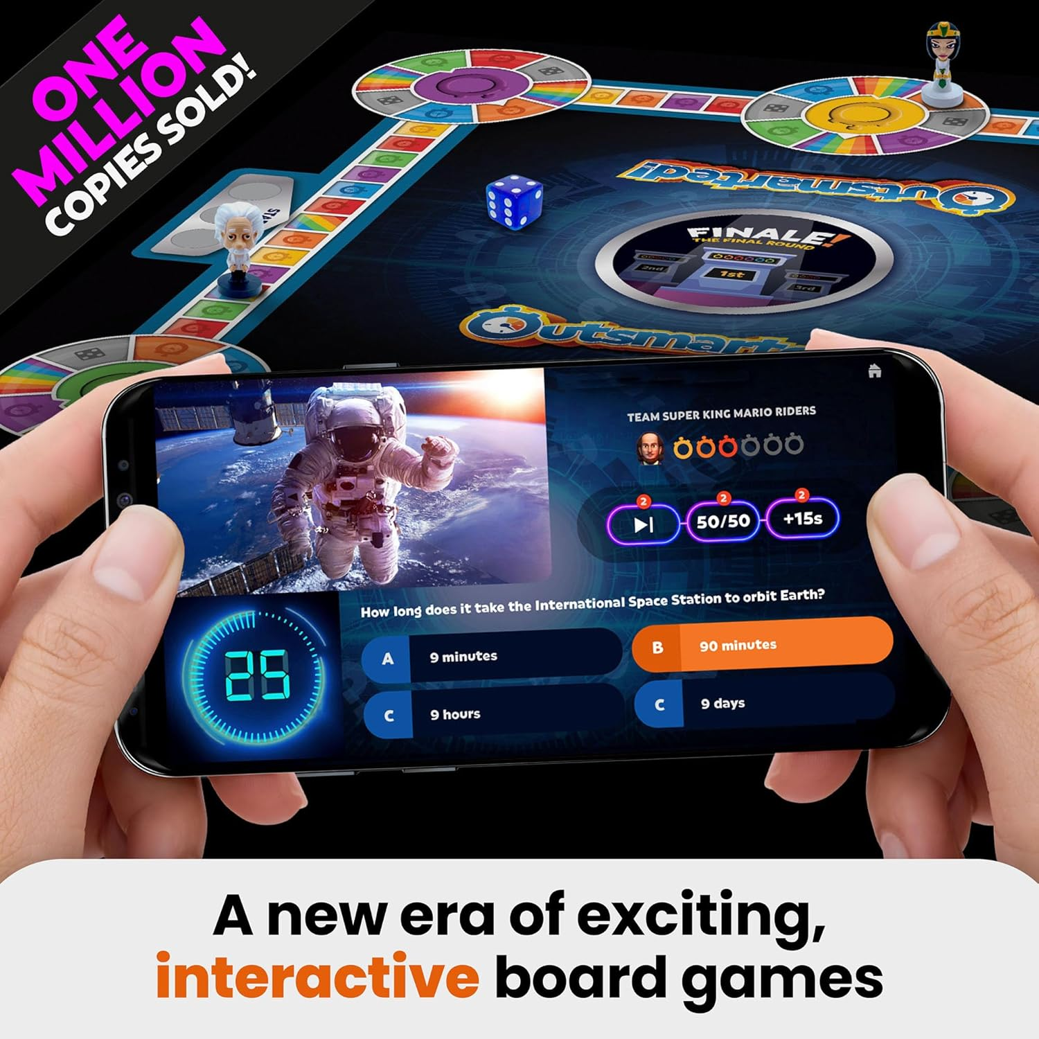 Outsmarted - the App-Connected TV Quiz-Show Board Game | Kids, Teens & Adults | Next-Level Game Night for Family & Friends | 2&ndash;24 Players | Age 8+ | 10,000+ Questions | 2026 Edition image number 3