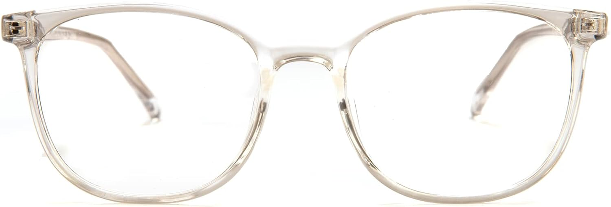 FONHCOO Blue Light Blocking Glasses Fashion round TR90 Frame Transparent Eyewear anti UV Computer Glasses for Women Men