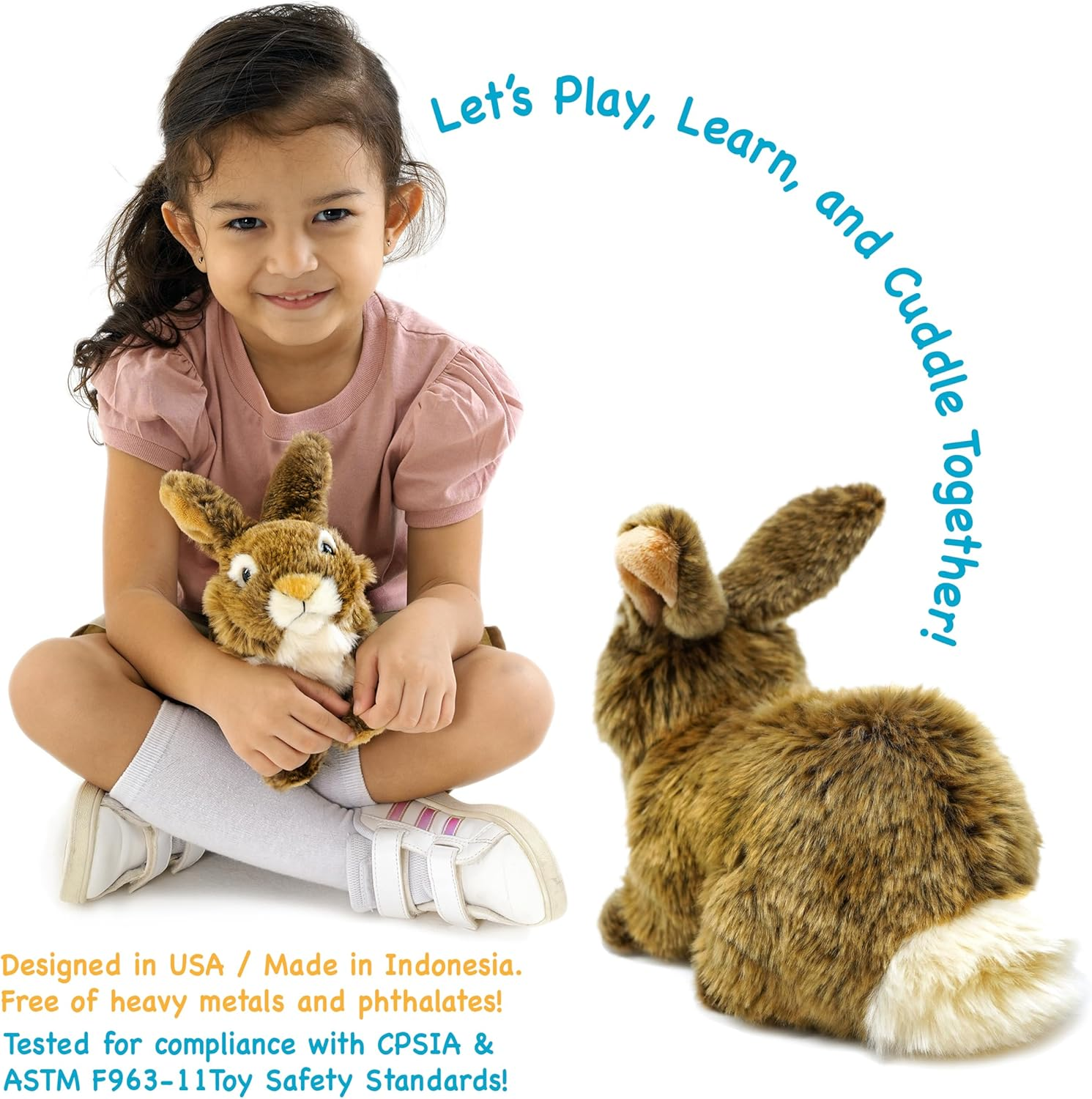 Brigid the Brown Rabbit - 10 Inch Stuffed Animal Plush Bunny - by Tigerhart Toys image number 2