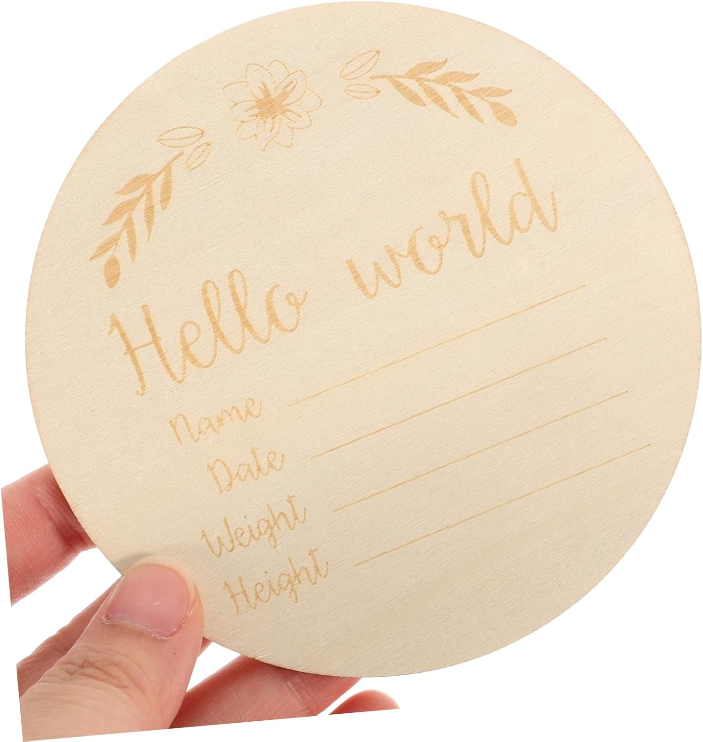 Jojofuny 14Pcs Wooden Monthly Milestone Discs Newborn Shower Unique Milestone Cards Photo Prop Decor Wooden Circles image number 5