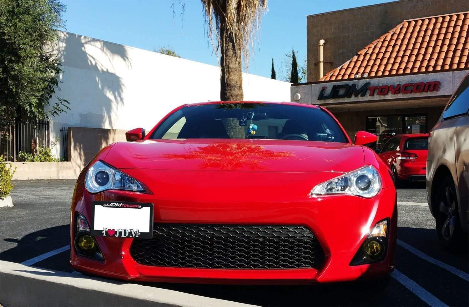 Ijdmtoy No Drill Front Bumper Tow Hook License Plate Mounting Bracket Adapter Kit Compatible with 13-17 Scion FRS, 13-21 Subaru BRZ & 15-21 WRX, 10-15 Toyota Prius & 17-21 86 image number 5