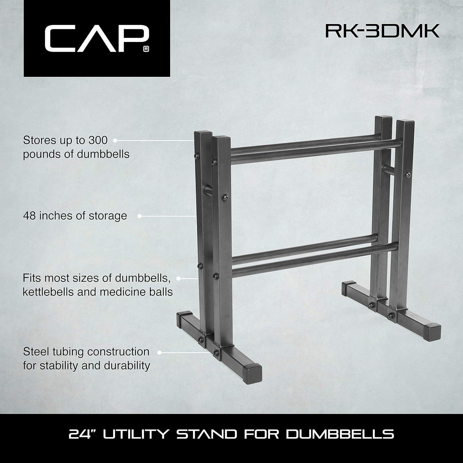 CAP Barbell 24" Utility Rack for Dumbbells, Medicine Balls and Kettlebells image number 5
