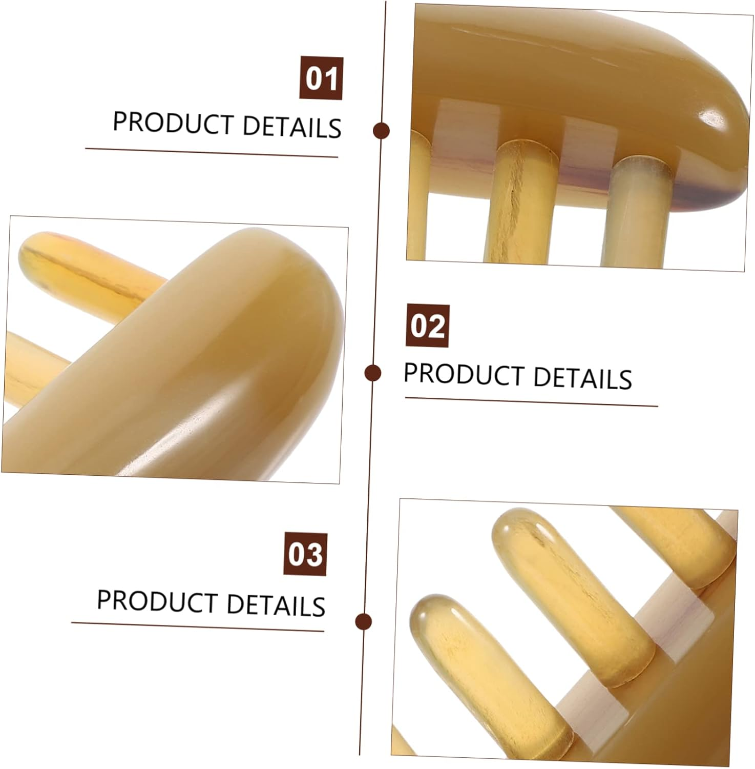 FRCOLOR Ox Horn Comb Massager Scalp Massager Hair Care Tool Multi-Functional Scaler image number 5