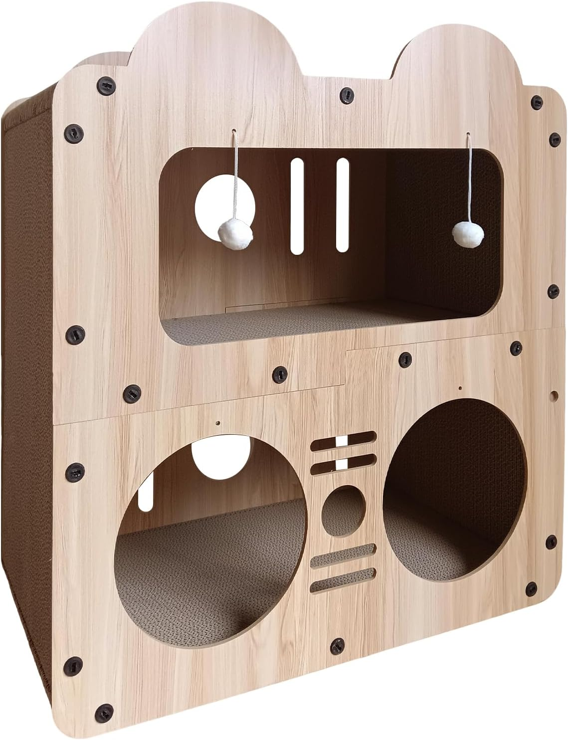 DLZMY 2-Stage Cat Scratching Board with Lounger, 56.5X30X51Cm Cat Scratcher for Rest, Play & Climbing, Durable Corrugated Paper Pet Furniture for Indoor Cats image number 2