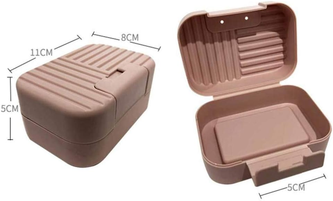 3Pcs Box Drain Soap Holder Bathroom Soap Container Soap Drainer Holder Soap Storage Holder Shower Soap Container Soap Case Practical Soap Dish Travel with Cover Bath Soap image number 1