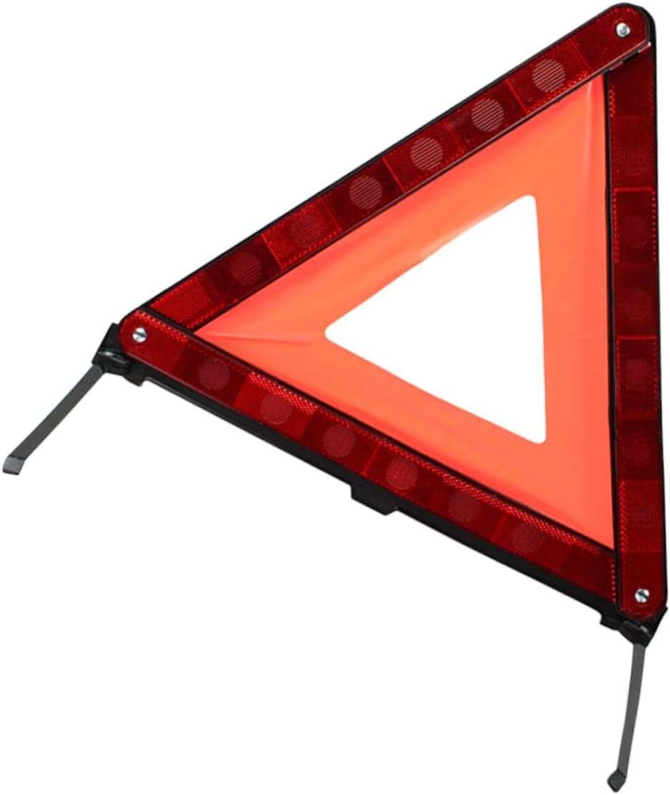 NOLITOY Red Reflective Roadside Warning Sign Triangle with Weighted Base for Vehicle Emergency Safety Stable Design for Cars Trucks Suvs and Motorcycles image number 2
