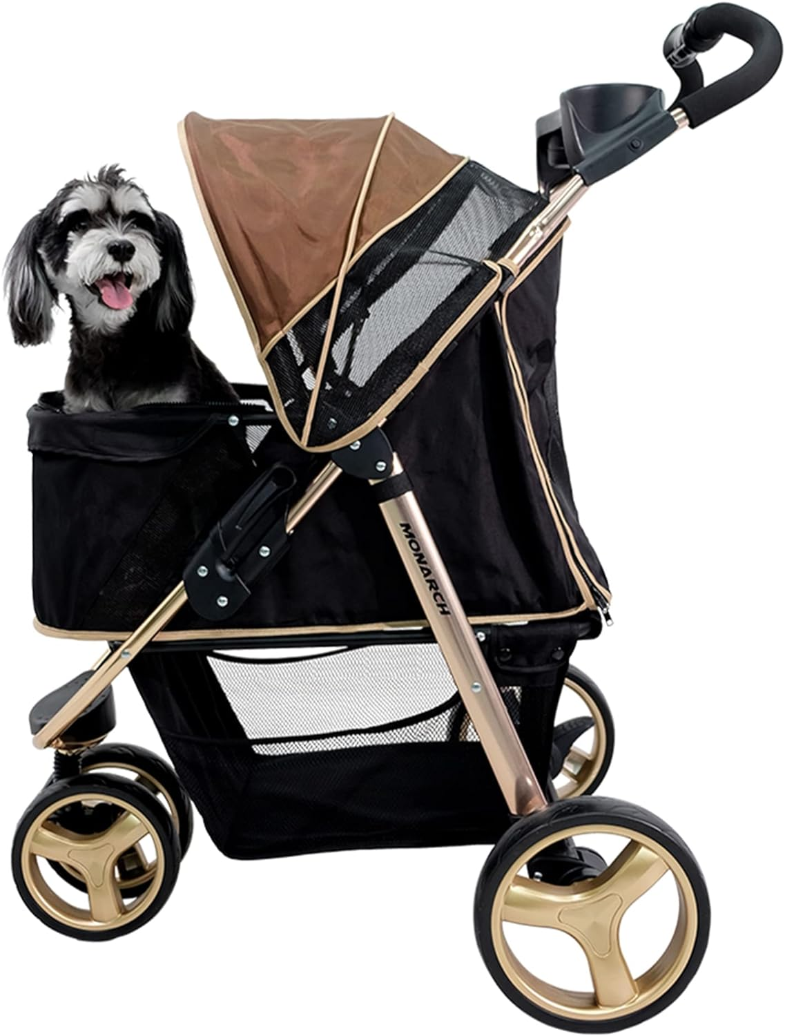 Ibiyaya Monarch Premium Pet Jogger Stroller, Luxury Gold image number 2