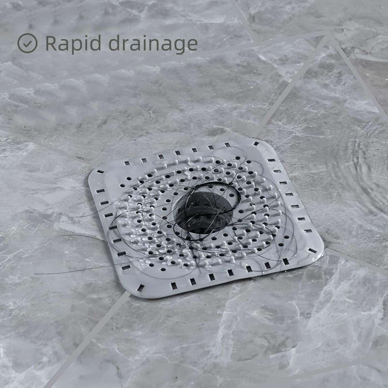 ARREBOL 2 Pack Shower Drain Hair Catcher, Collapsible Silicone Drain Cover, Universal Strainer for Bathroom Sink, Shower & Bathtub (3.7-4.4Cm / 1.5-1.7") image number 6