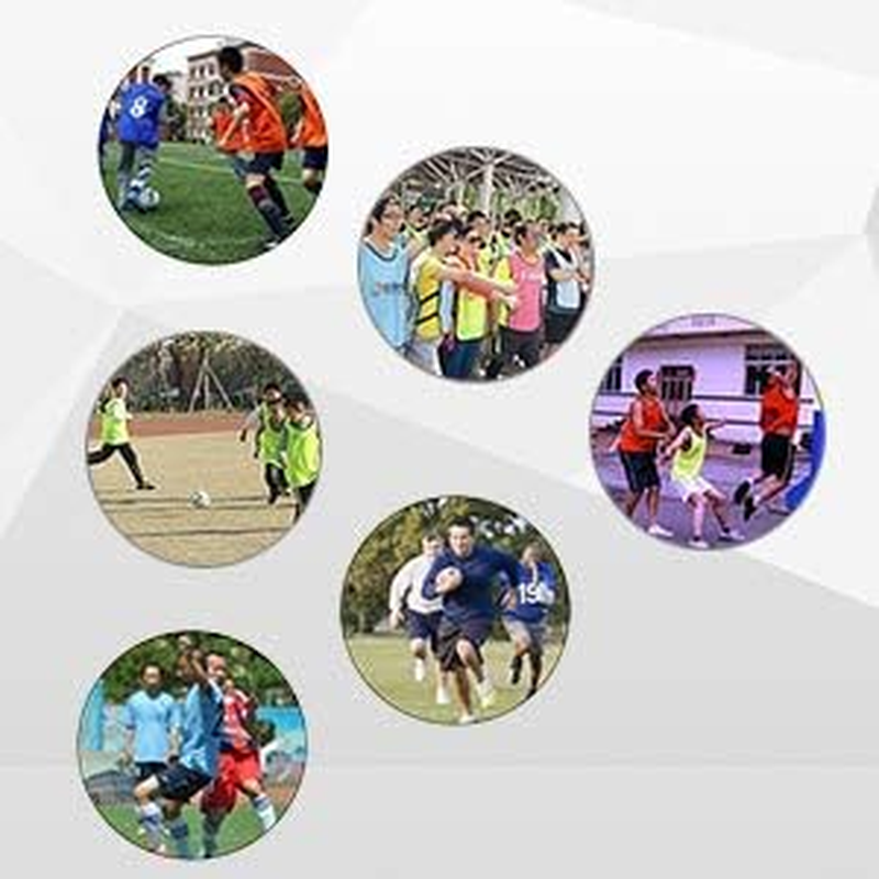 12 Pack Mesh Scrimmage Training Vests Football Vest Breathable Adults Jerseys Bibs for Volleyball Soccer Basketball (Green) image number 3