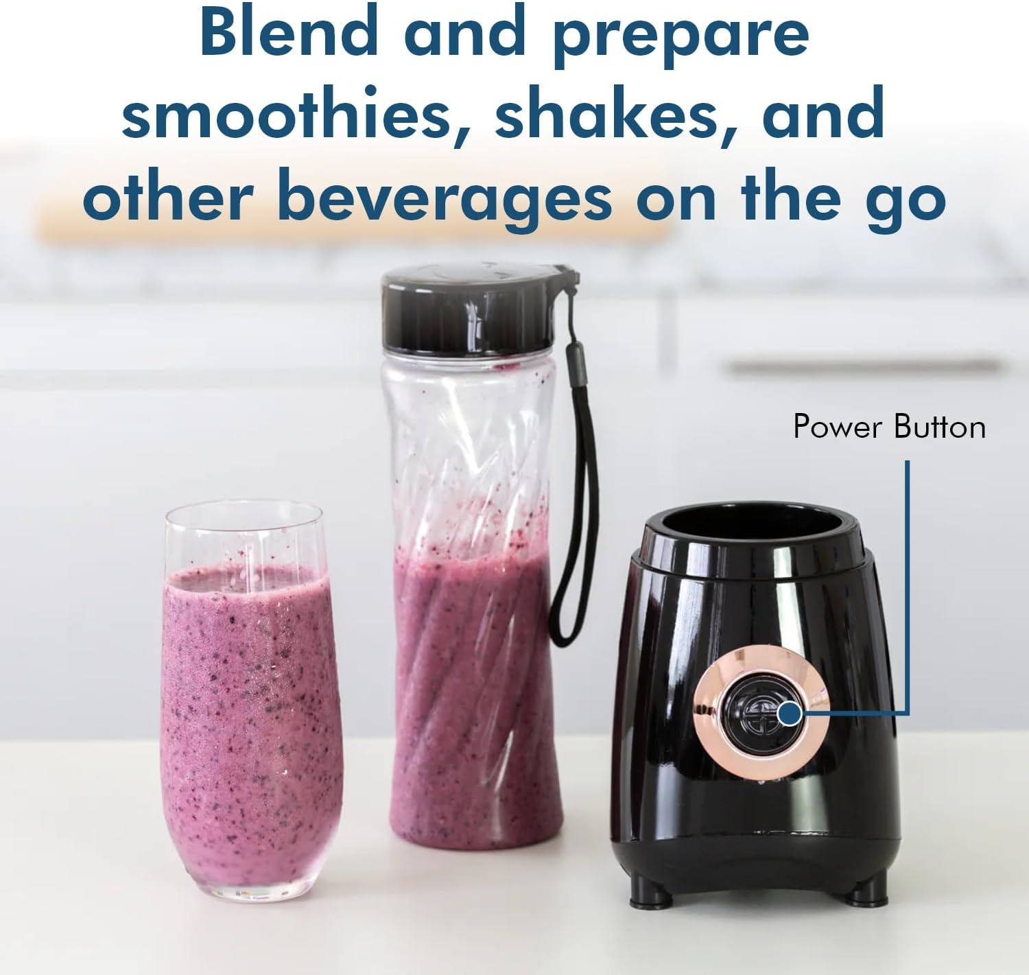 Healthy Choice Blend & Go Portable Blender - 400Ml Capacity, Includes 2 Non-Bpa Bottles, Stainless Steel Blades, 250W Power, Overheating Protection, Safety Lock image number 4