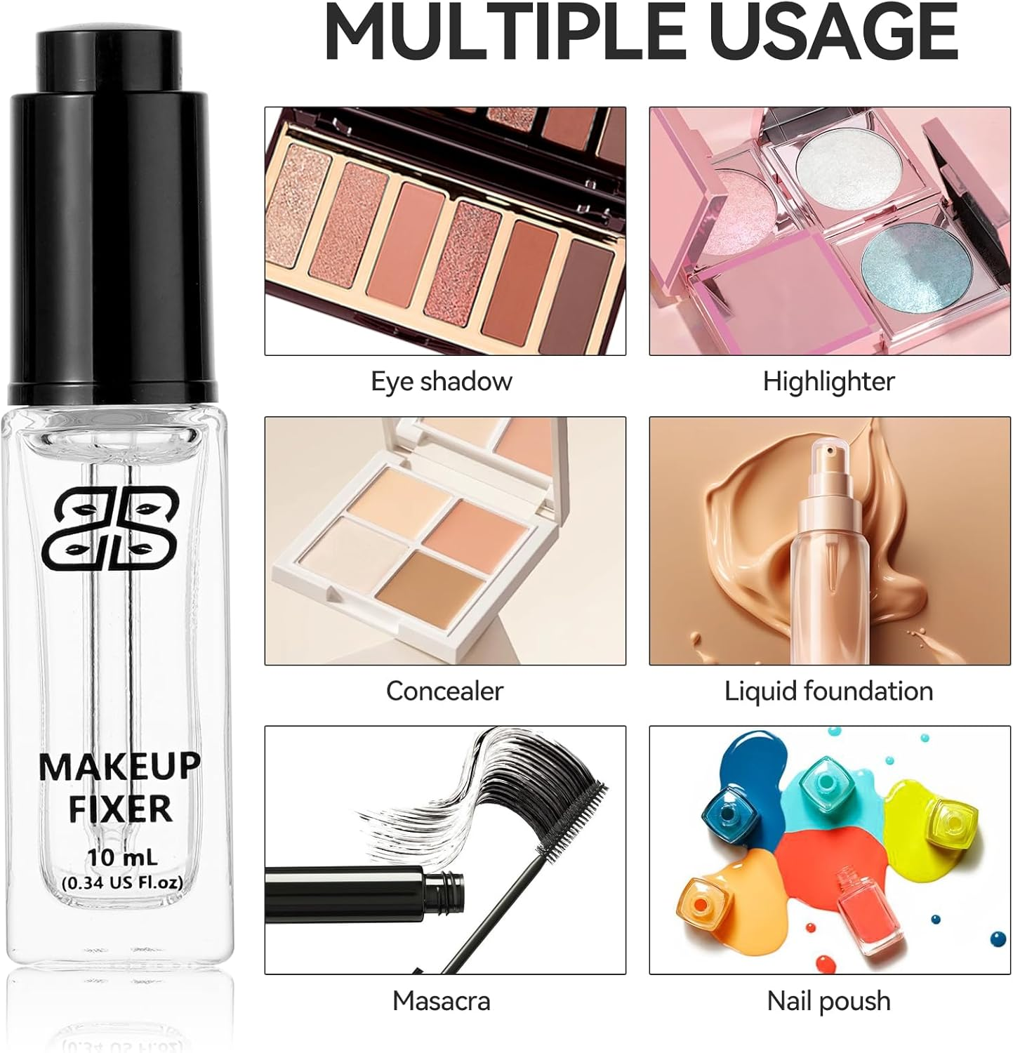 Makeup Fixer Mixing Liquid Cosmetics Eyeshadow Sealant Prolong Makeup Pigment Durability 10Ml/0.33 US FL OZ image number 5