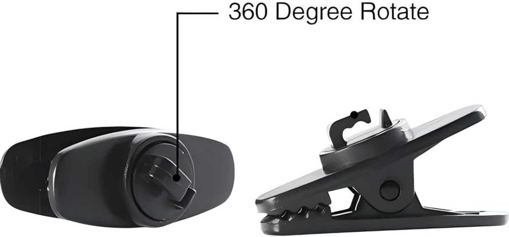 Clips for Earphone Wire,Rotate Black Earphone Cable Clothing Clip for Fixing Headphone Wire 10Pcs,Accessories for Walking Exercising Running Hiking image number 5