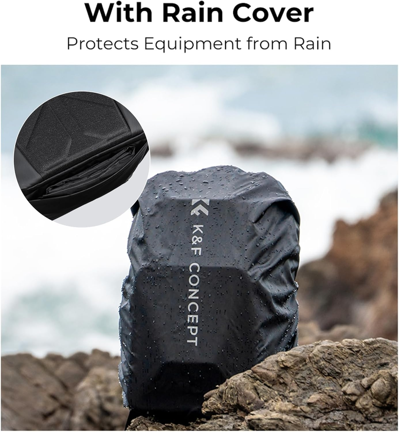 GUYOS KF13.144 20Lcamera Backpack Photography Storager Bag Side Open Available for 15.6In Laptop with Trolley Strap Rain Cover Flexible Dividers Compatible with 15.6In image number 6