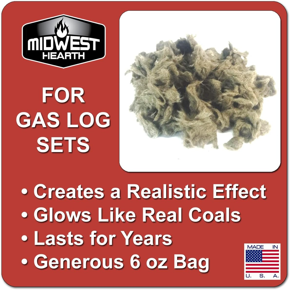 Midwest Hearth Rock Wool for Gas Log - 6 Oz. Bag image number 4