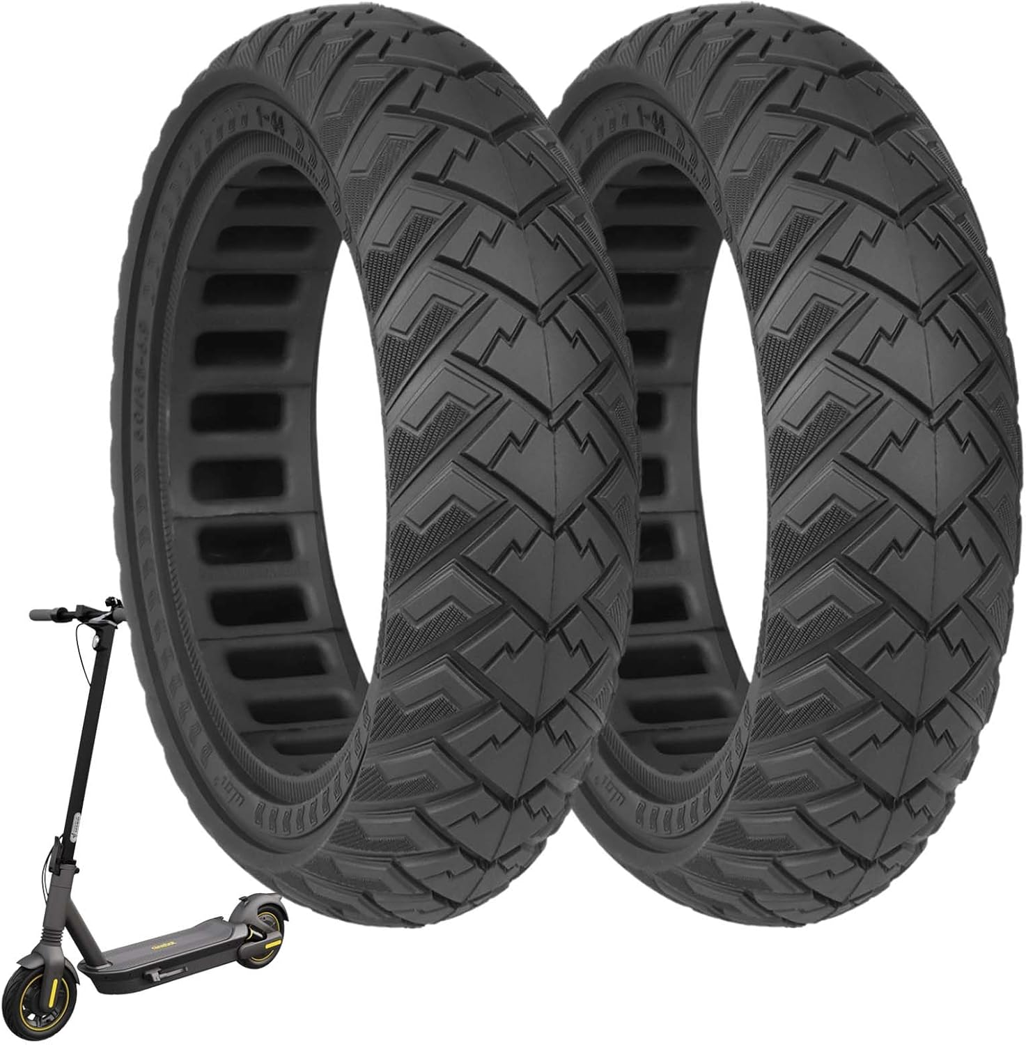 Prodrocam 60/65-6.9 Solid Rubber Tyres for Ninebot Max G2 G2D G2E G65 Scooter 10 Inch Offroad Full Tyres Front/Rear Wheels Replacement Accessories, 2 Pack image number 4