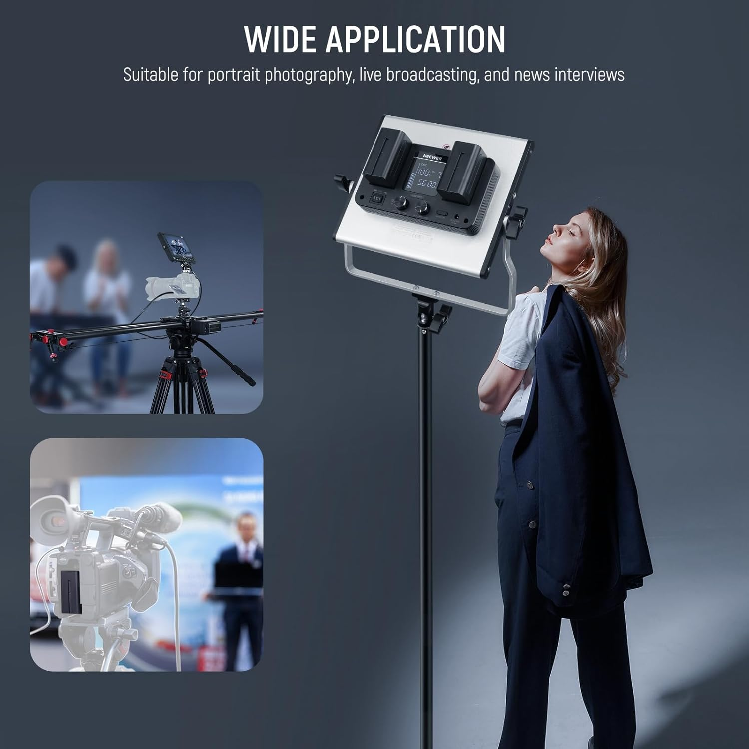 NEEWER 2Pcs NP-F970 7800Mah Replacement Batteries with Charger/Cleaning Cloth, Compatible with Sony NP-F970 F960 F950 F770 F750 F570 F550 FX3 FX30 A7 Canon R5 Nikon Z8 Cameras, for Handycam LED Light image number 5