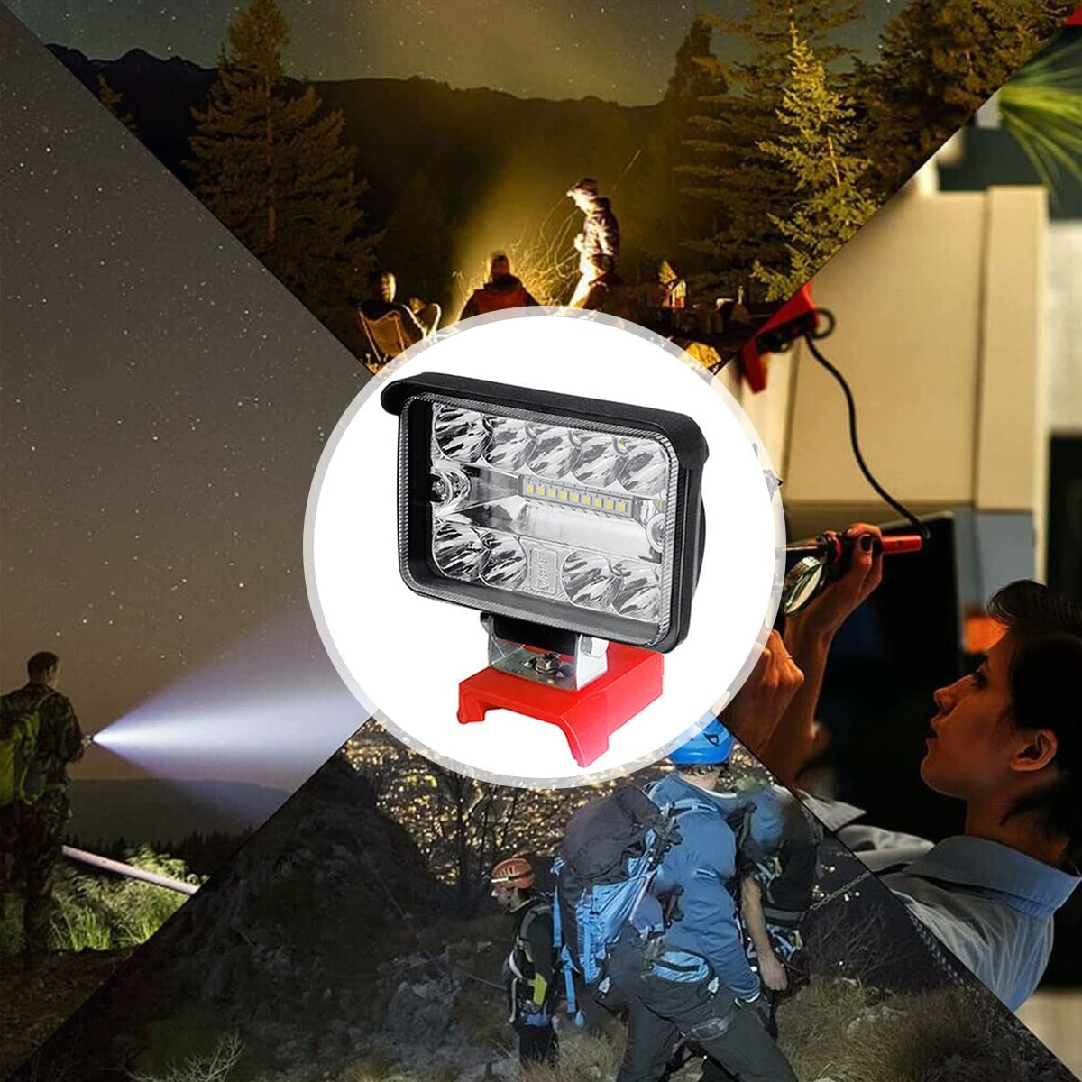 3 Inch LED Work Light for Milwaukee M18 20V Lithium Batteries Super Bright 180 Degree Rotation Jobsite Light