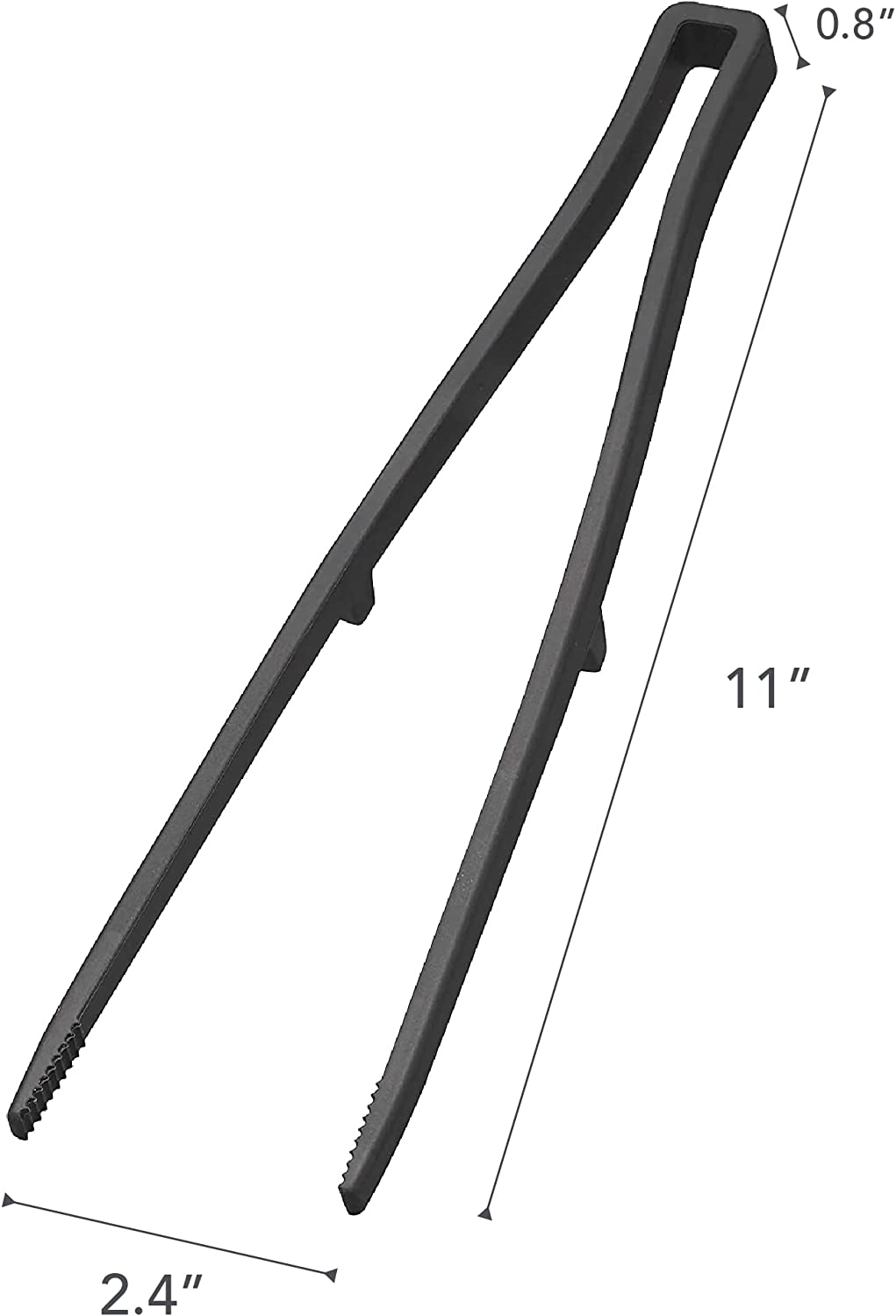 Yamazaki Home Silicone Kitchen Tongs, Silicone, No Assembly Req., Black image number 4