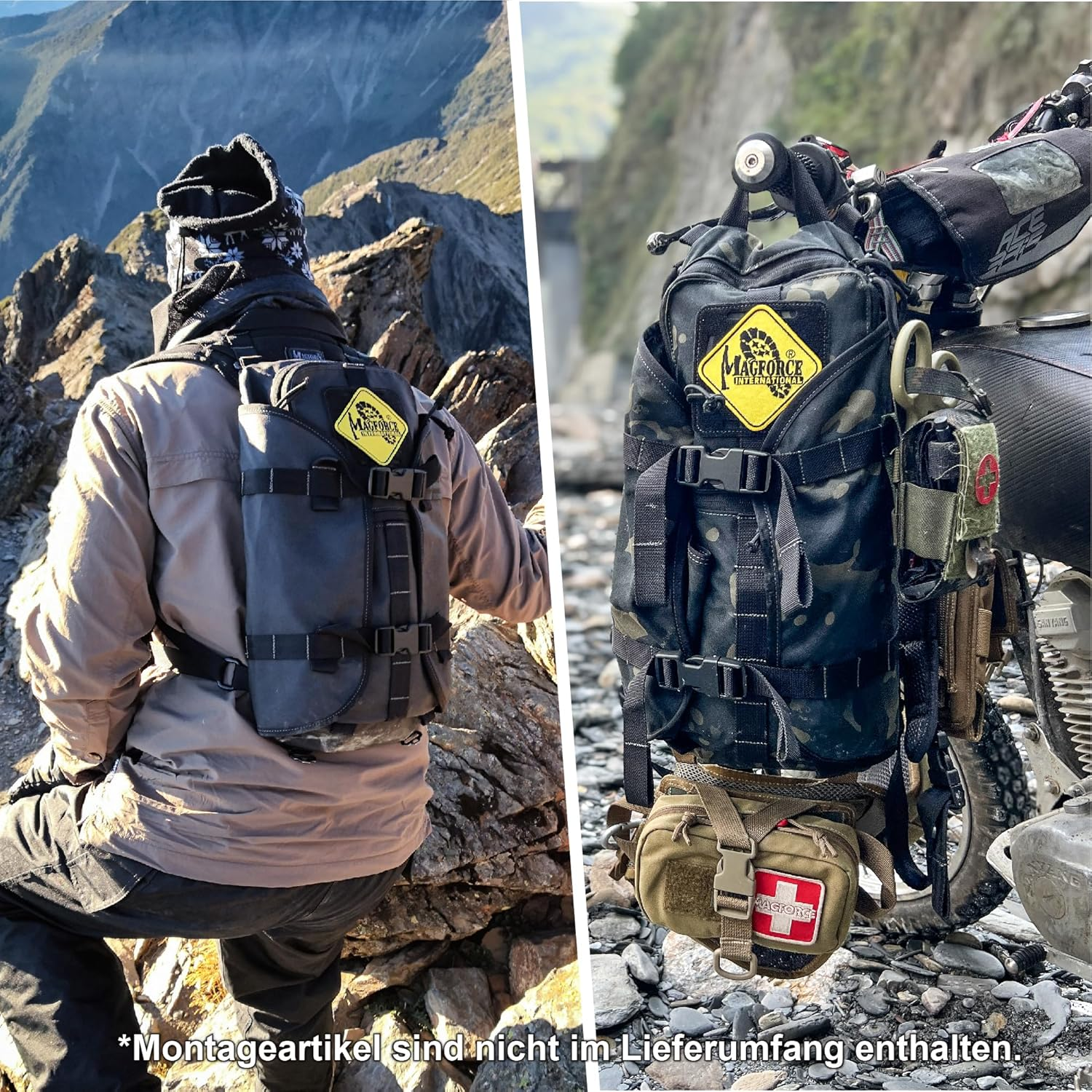 Magforce Hiking Backpack Task Force Lightweight Travel Backpack 500D Nylon Outdoor Backpack with Large Capacity, Wide Opening, Multiple Compartments and Zipper image number 2