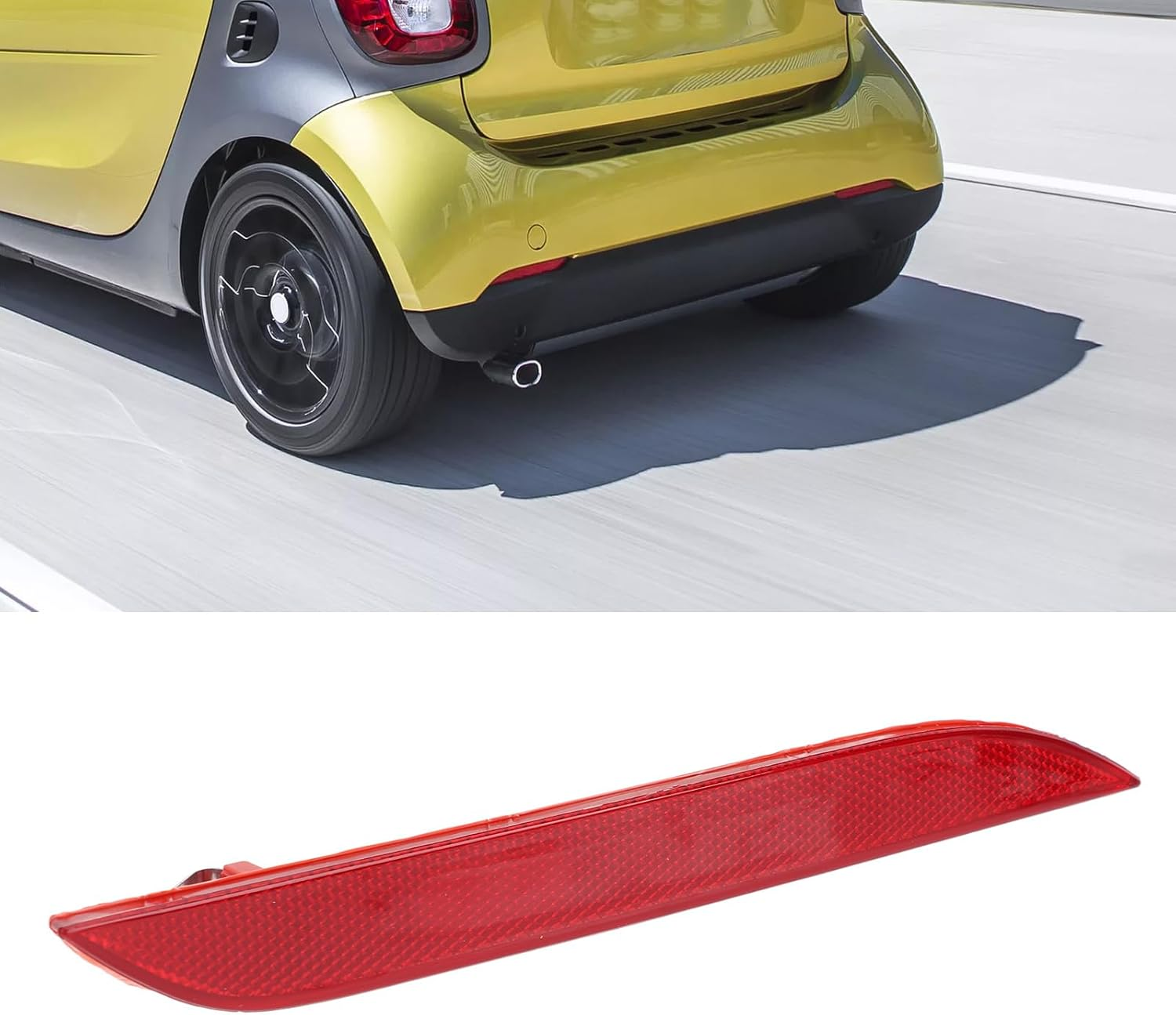 Akozon Smart Fortwo Eq & Fortwo Rear Bumper Reflector with Red Lens Increased Visibility (Right: 4539062600) image number 6
