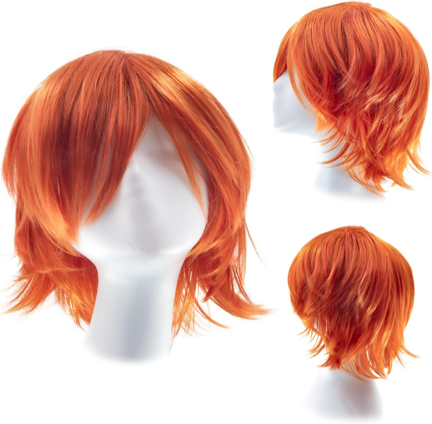Wig Green Short Anime Wig Cosplay Wig Women Men Children Unisex Synthetic Straight Wigs Halloween Costume Wig Carnival