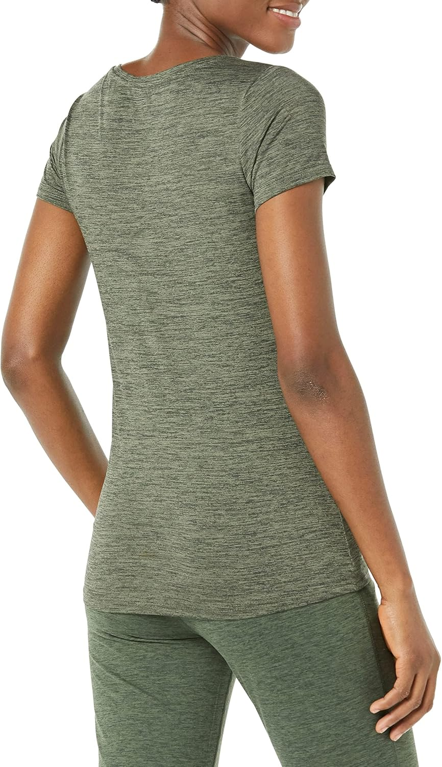 Amazon Essentials Women'S Tech Stretch Short-Sleeve V-Neck T-Shirt (Available in plus Size) image number 3