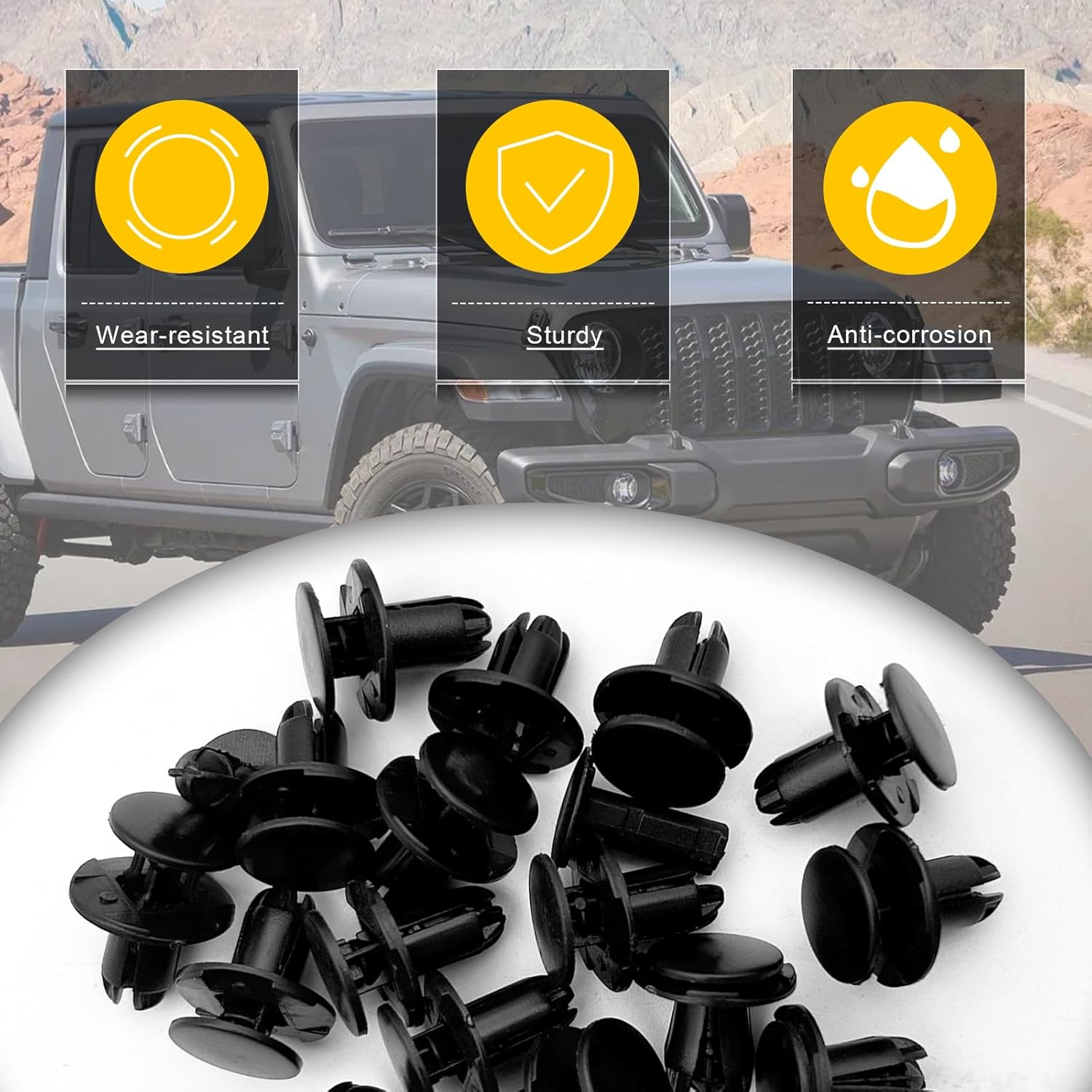 20PCS Type Retainer Clip Fastener, Bumper Engine under Cover Fender Liner Fastener Push-Type Retainer Clip, Compatible with Hyundai Kia Accent, Azera, Equus, Elantra, Genesis, Replaces GM: 86595-2T500 image number 3