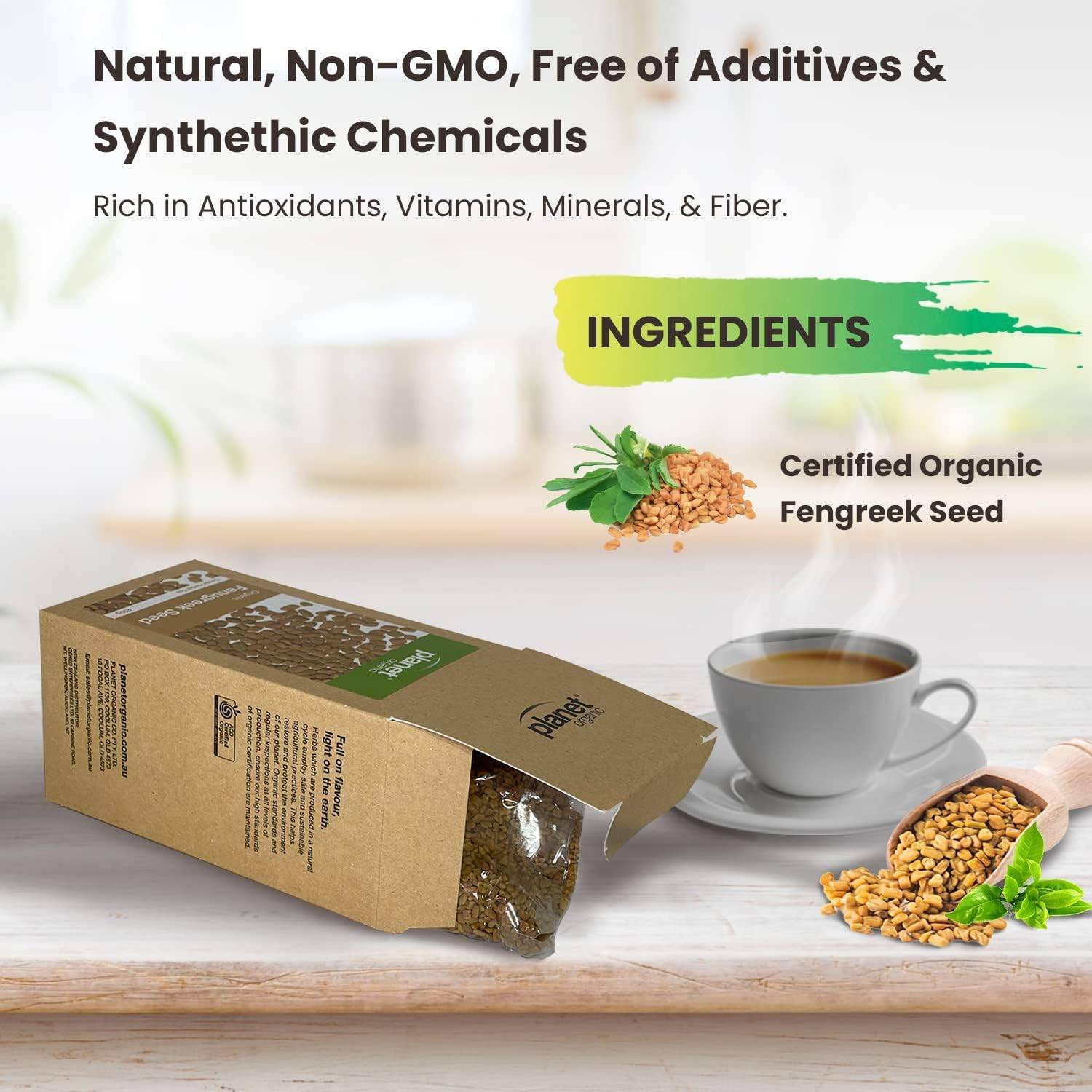 Planet Organic Fenugreek Seed Loose Leaf Tea, 200 G image number 2