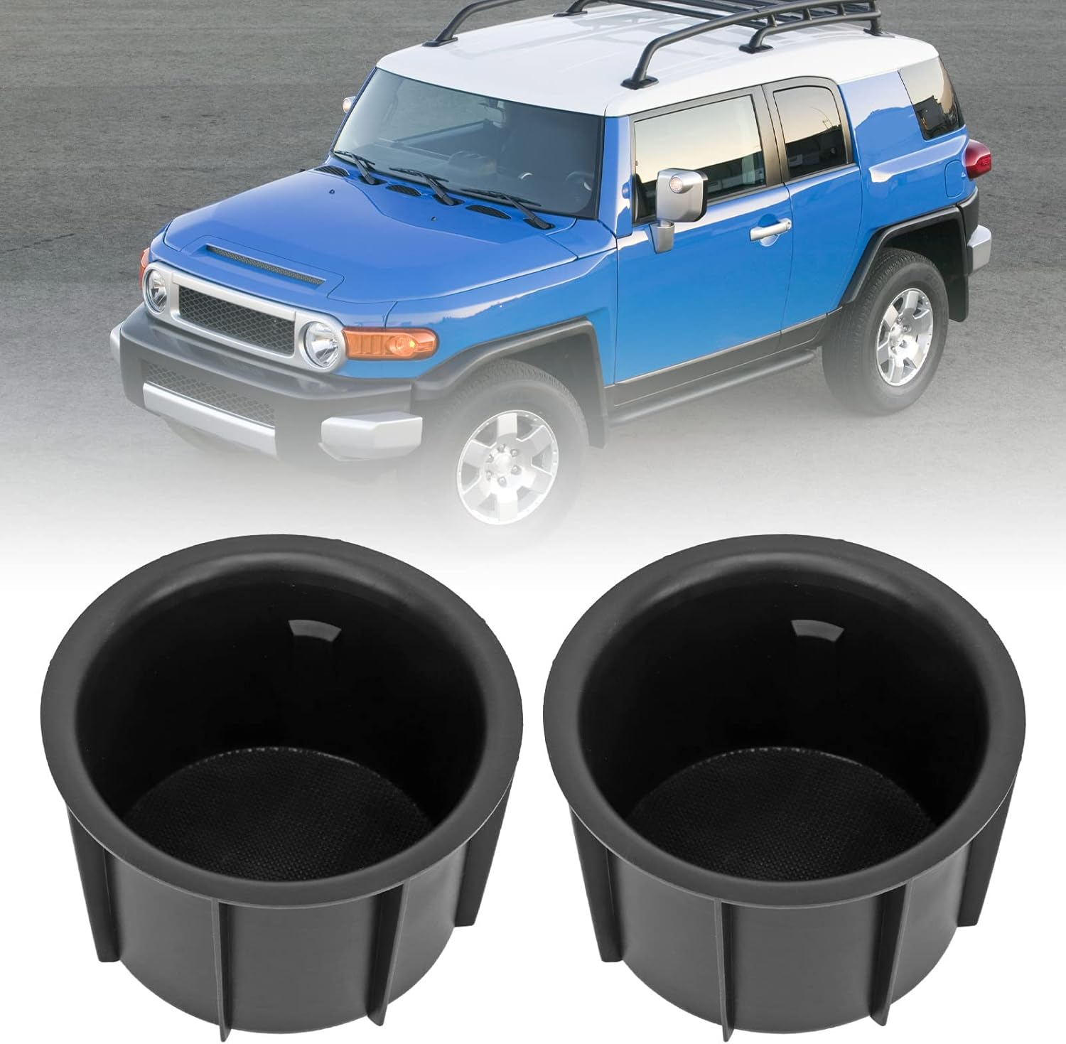 Drink Holder Insert, 2Pcs 55616‑35010 Console Cup Holder Insert for FJ Cruiser 2007‑2014 image number 5