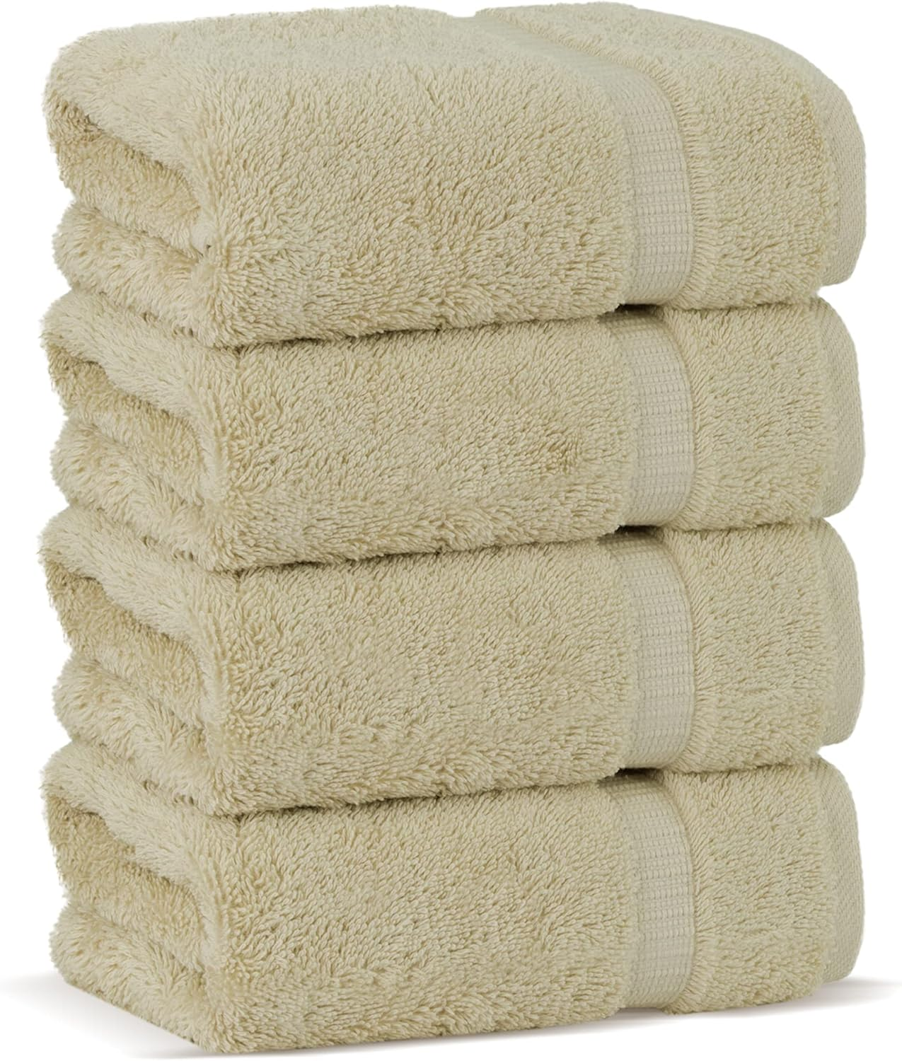 Luxury Hotel & Spa Bath Towel 100% Genuine Turkish Cotton, Set of 4, White