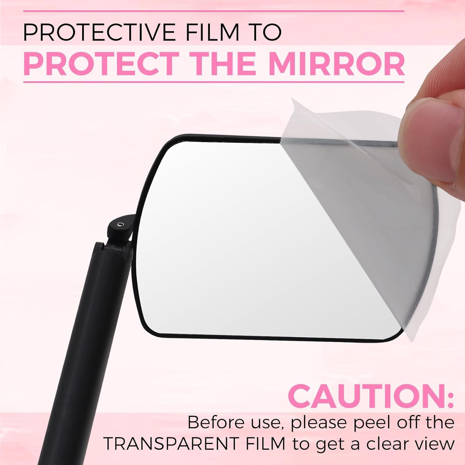 Lash Mirror, Grafting Eyelash Makeup Mirror, Multifunctional Eyelash Grafting Mirror, Square Folding Mirror, Lash Extension Supplies (Black) image number 4