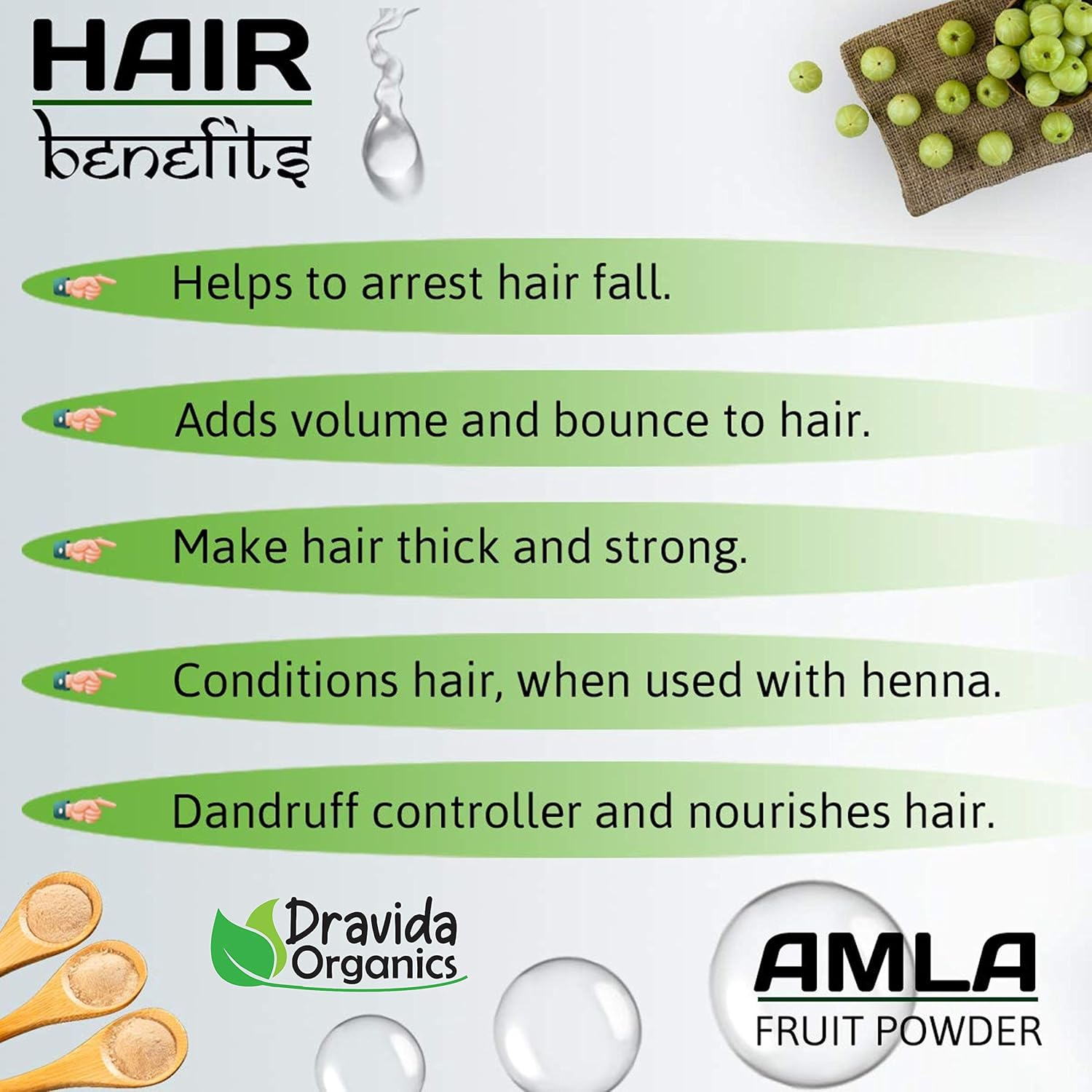 Dravida Organics 100% Natural Amla Powder (100 Gm) image number 2