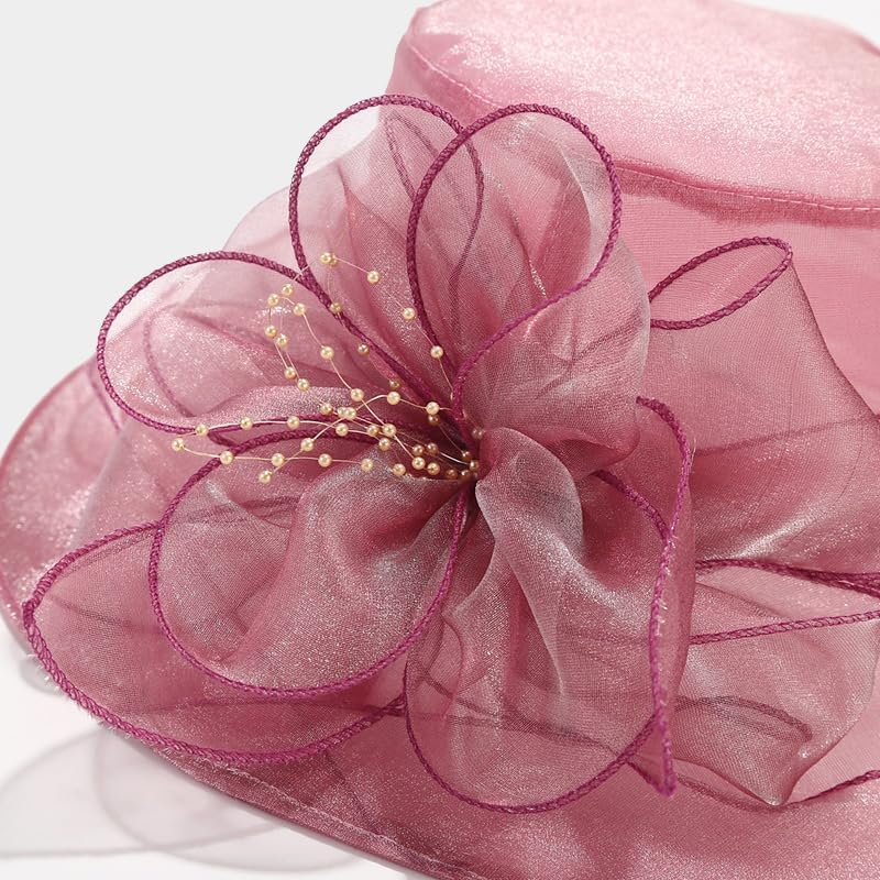 Fascinator Hat Tea Party Women Beach Hats Horse Racing Fascinators Church Tea Party Topper Hat image number 2