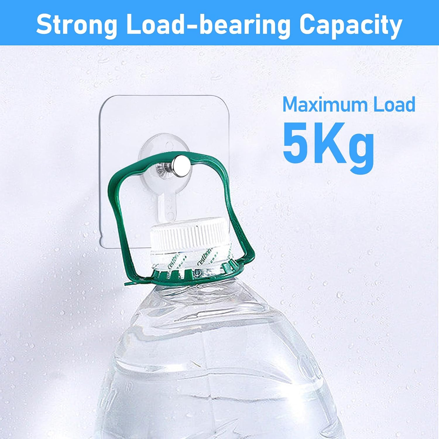 18PCS Self Adhesive Hanging Nails, 6X6Cm Adhesive Wall-Mounted Screw Hook Seamless Screw Waterproof Sticker Hooks, Drill Free Adhesive Wall Hooks for Bathroom Kitchen