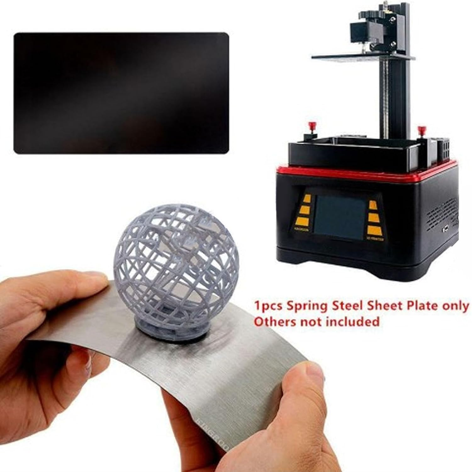 3D Printer Build Plate, 230X135Mm Flexible Spring Steel Plate Magnetic 3D Printer Build Surface, Magnetic Base Printing Platform for Photon Mono M5S M5, Build Platform image number 2