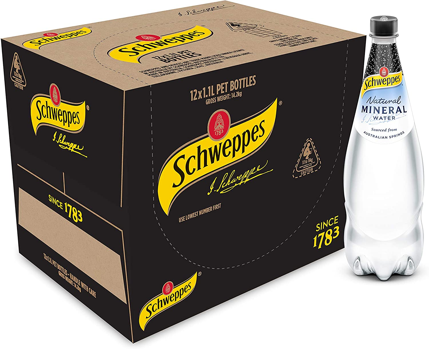 Schweppes Natural Mineral Water, 12 X 1.1L image number 1