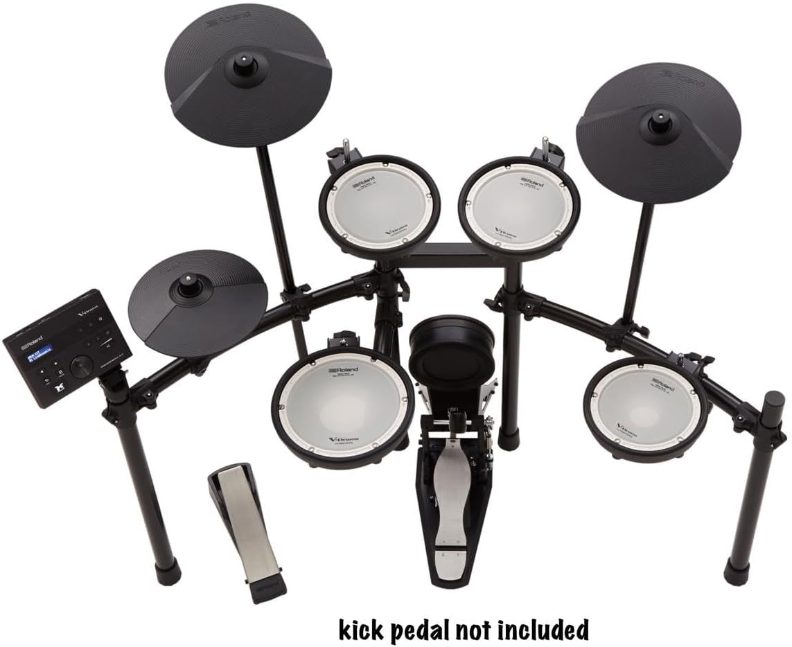 Roland TD-07KV Electronic V-Drums Kit &ndash; Legendary Dual-Ply All Mesh Head Kit with Superior Expression and Playability &ndash; Bluetooth Audio & MIDI &ndash; USB for Recording Audio and MIDI Data &ndash; 40 FREE Melodic image number 3