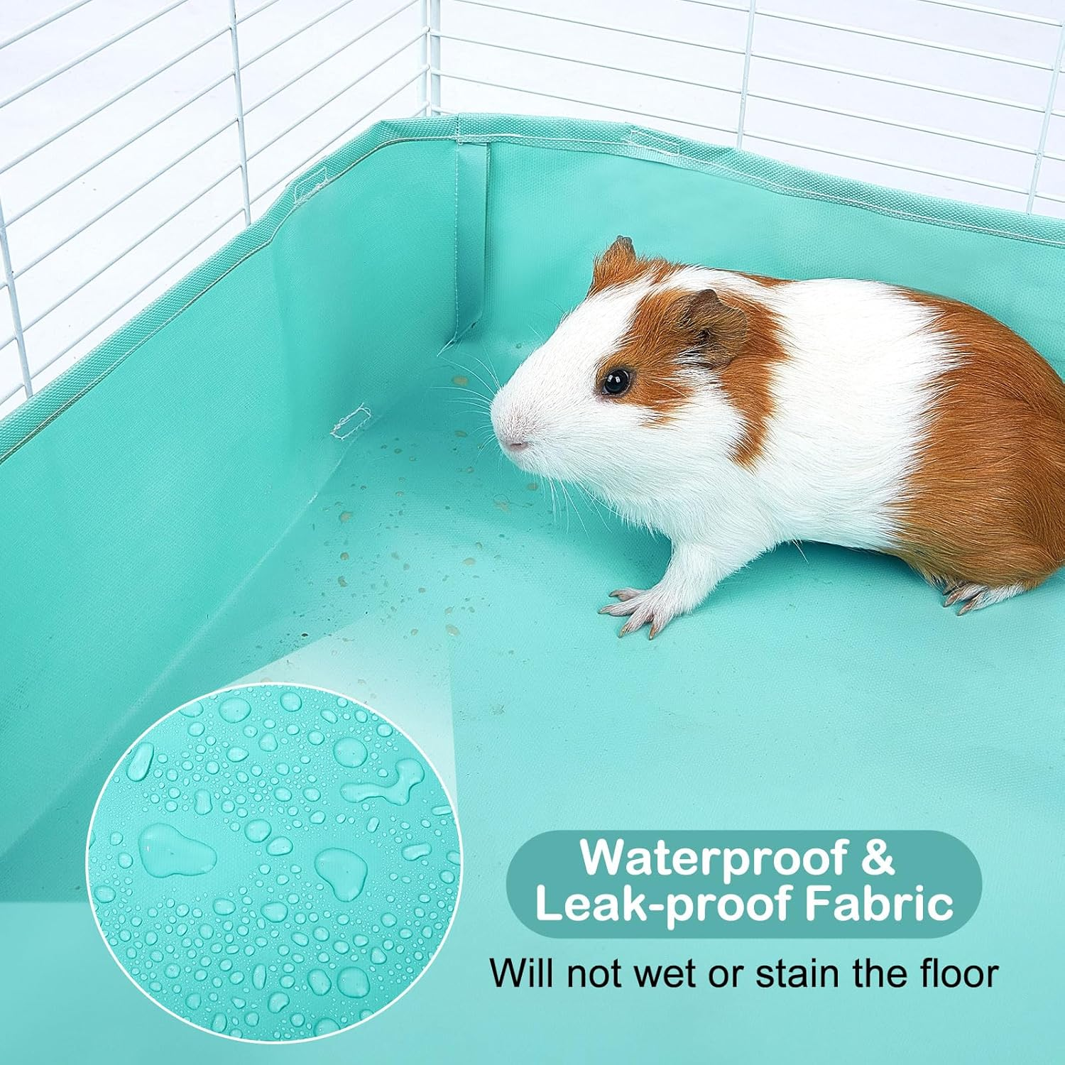 Waterproof Guinea Pig Cage Liner with Tarp Bottom for C&C Grids - Bedding for Bunnies, Hamsters, Rabbits - 56 * 28 Inches image number 3