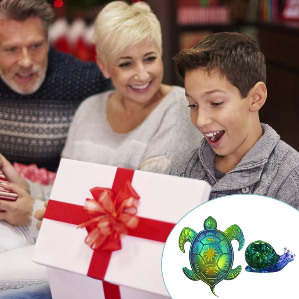 2 Pcs Resin Silicone Molds, Animal Epoxy Resin Molds, Lyflux 3D Sea Turtles and Snail, 3D Lifelike Silicone Molds for Epoxy Resin for Home Decor Desktop Ornament image number 3