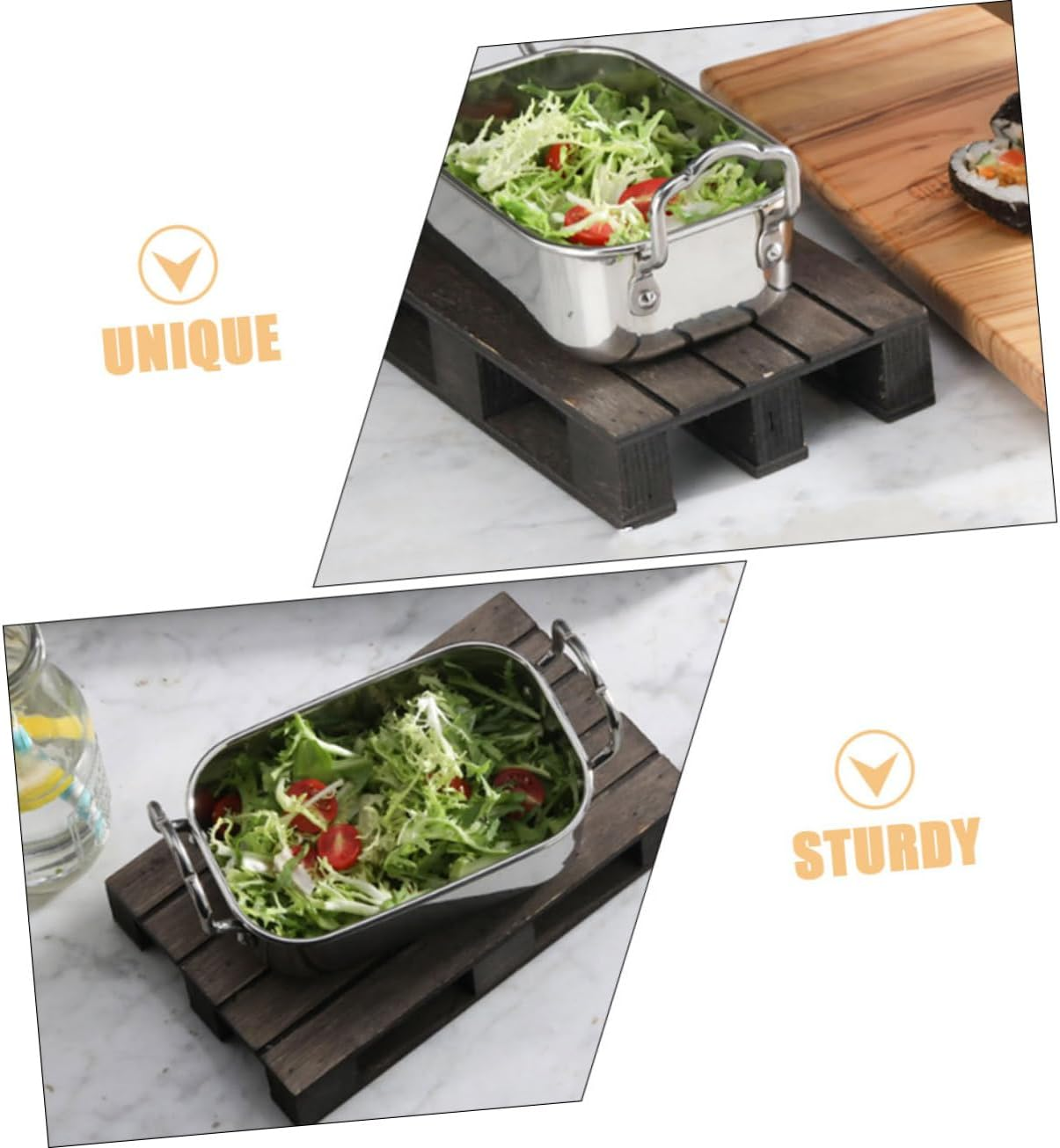 Wooden Pallet Coaster Heat-Resistant Trivet Mats for Hot Pots Dishes Elegant Dinner Server Tray Large Wood Trivet for Family Gatherings image number 6