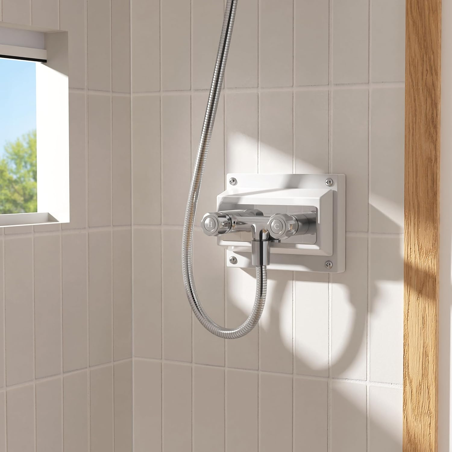 KES 4 Inch All Metal RV Shower Faucet, Leak-Proof Camper Shower Faucet Valve Diverter Replacement for Indoor and Outdoorshower, (Shut off Valve Not Included), Easy Control Knob, Chrome, LG6105A-CH image number 5